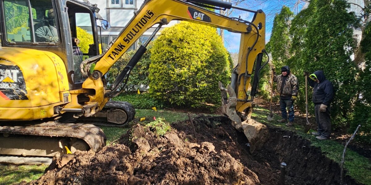At home during oil tank removal